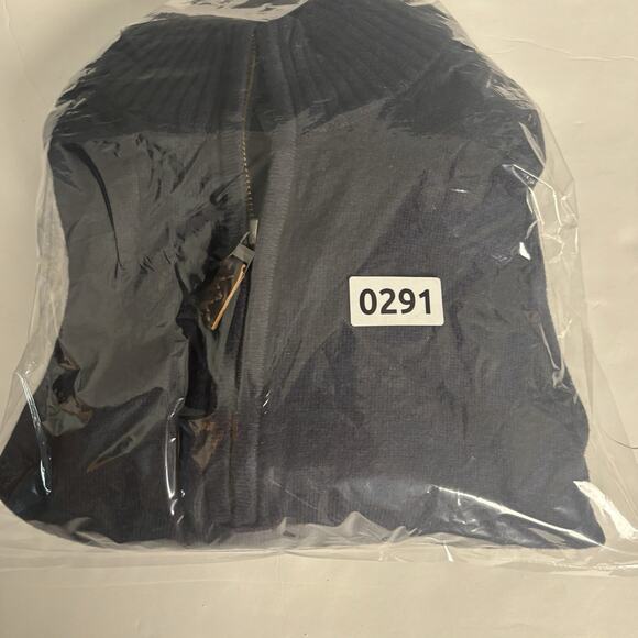 Eddie Bauer‎ Sweater Mens M Navy Blue Half Zip Cotton Cashmere Pullover Soft - Picture 15 of 15